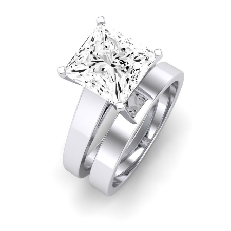 Snowdrop Diamond Matching Band Only (engagement Ring Not Included) For Ring With Princess Center Jewelry 2
