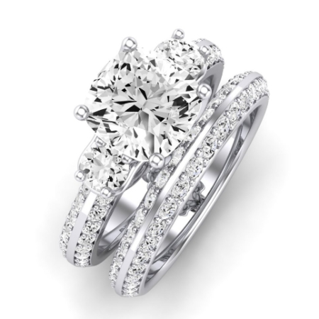 Thistle Diamond Matching Band Only (does Not Include Engagement Ring) For Ring With Cushion Center Jewelry 2