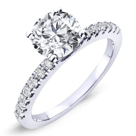 Round Moissanite Engagement Ring Engagement Rings 1