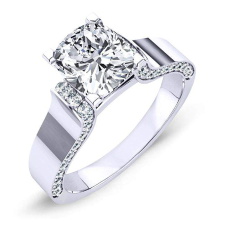 Cushion Moissanite Engagement Ring