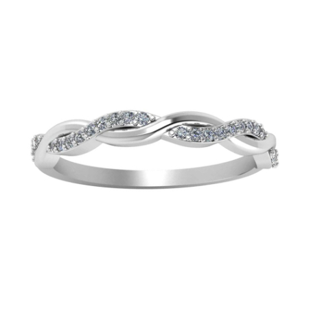 Cynthia Twisted Trendy Diamond Wedding Ring