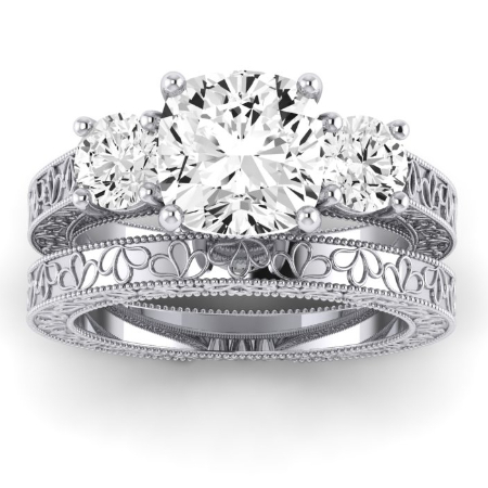 Belladonna Moissanite Matching Band Only (does Not Include Engagement Ring) For Ring With Cushion Center Jewelry 1