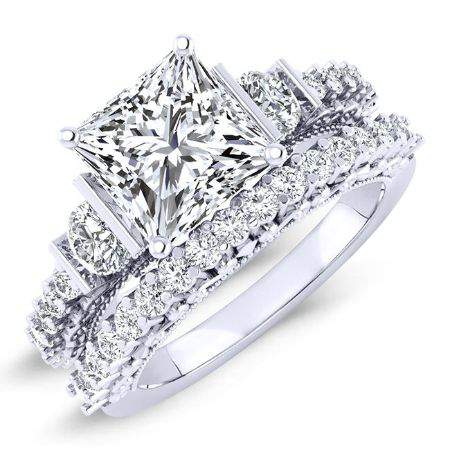 Princess Diamond Bridal Set (Clarity Enhanced) Wedding 1