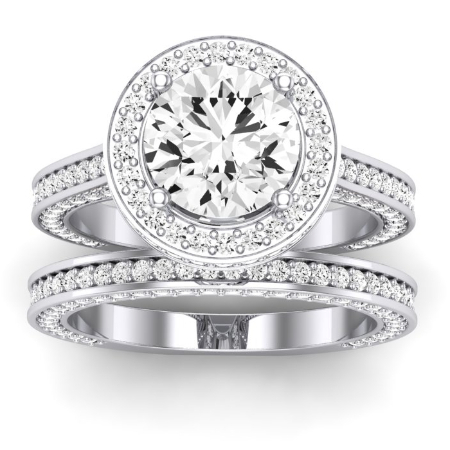 Buttercup Diamond Matching Band Only (does Not Include Engagement Ring)  For Ring With Round Center Jewelry 1