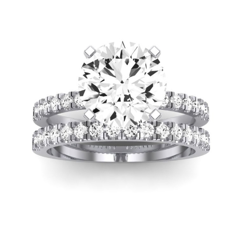 Dahlia Moissanite Matching Band Only (engagement Ring Not Included) For Ring With Round Center Jewelry 1