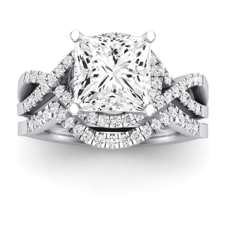 Dianella Moissanite Matching Band Only (does Not Include Engagement Ring)  For Ring With Princess Center Jewelry 1