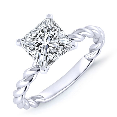 Princess Moissanite Engagement Ring