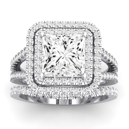 Flora Diamond Matching Band Only (engagement Ring Not Included) For Ring With Princess Center Jewelry 1