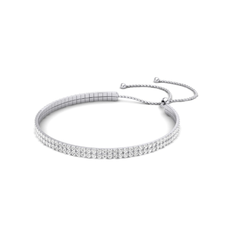 Bethany Double Strand Modern Diamond Bracelet (clarity Enhanced)