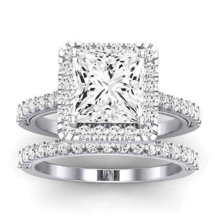 Florizel Diamond Matching Band Only (does Not Include Engagement Ring) For Ring With Princess Center Jewelry 1