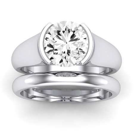 Jasmine Diamond Matching Band Only (does Not Include Engagement Ring) For Ring With Round Center Jewelry 1