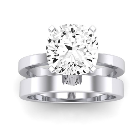 Lantana Moissanite Matching Band Only (engagement Ring Not Included) For Ring With Cushion Center