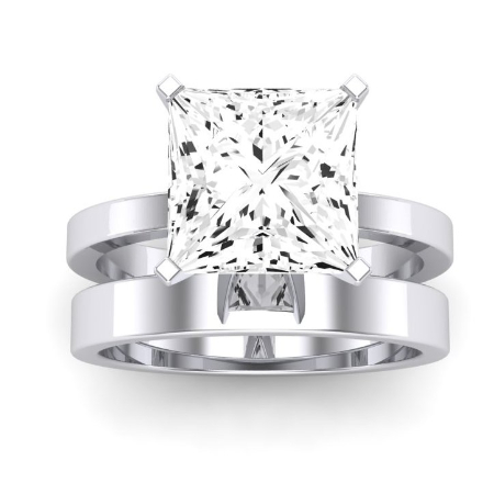 Lantana Moissanite Matching Band Only (engagement Ring Not Included) For Ring With Princess Center