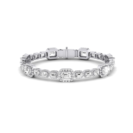 Chelsea Emerald Cut Diamond Bracelet (clarity Enhanced) Jewelry 1