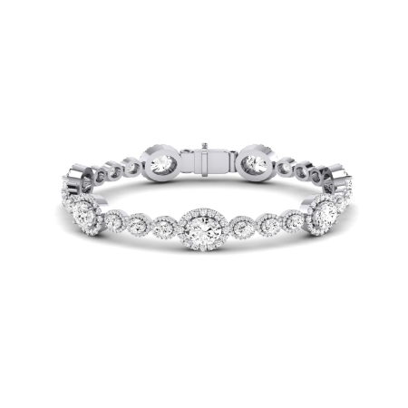 Chelsea Oval Cut Diamond Bracelet (clarity Enhanced) Jewelry 1
