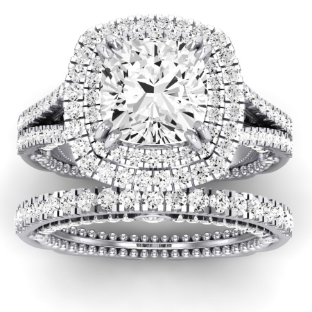 Lupin Diamond Matching Band Only (does Not Include Engagement Ring)  For Ring With Cushion Center Jewelry 1