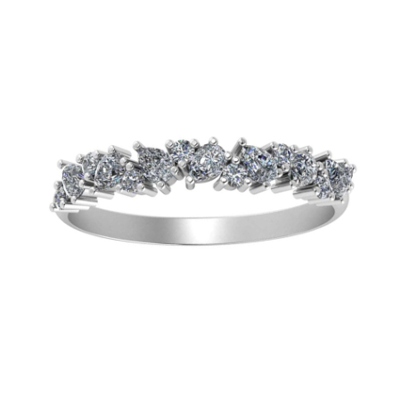 Rhodes Trendy Moissanite Wedding Ring