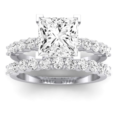 Magnolia Diamond Matching Band Only (does Not Include Engagement Ring) For Ring With Princess Center Jewelry 1