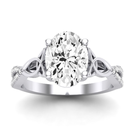Oval Diamond Engagement Ring (Clarity Enhanced) Engagement Rings 1