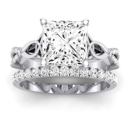 Pavonia Diamond Matching Band Only (does Not Include Engagement Ring)  For Ring With Princess Center Jewelry 1