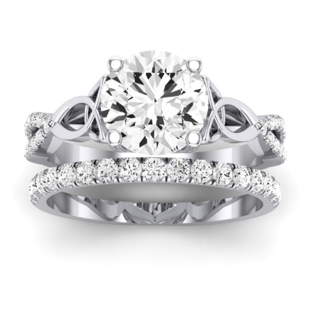 Pavonia Diamond Matching Band Only (does Not Include Engagement Ring)  For Ring With Round Center Jewelry 1