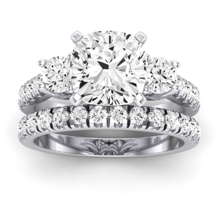 Primrose Diamond Matching Band Only ( Engagement Ring Not Included) For Ring With Cushion Center Jewelry 1