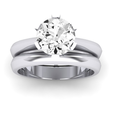 Senna Moissanite Matching Band Only (does Not Include Engagement Ring) For Ring With Round Center Jewelry 1