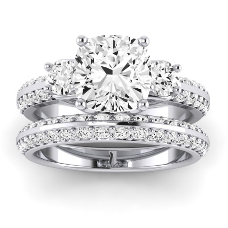 Thistle Diamond Matching Band Only (does Not Include Engagement Ring) For Ring With Cushion Center Jewelry 1