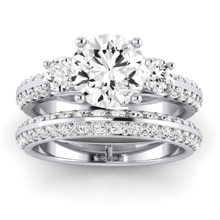 Thistle Diamond Matching Band Only (does Not Include Engagement Ring) For Ring With Round Center Jewelry 1
