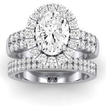 Velvet Moissanite Matching Band Only ( Engagement Ring Not Included) For Ring With Oval Center Jewelry 1