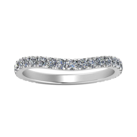Elowen Curved Trendy Diamond Wedding Ring
