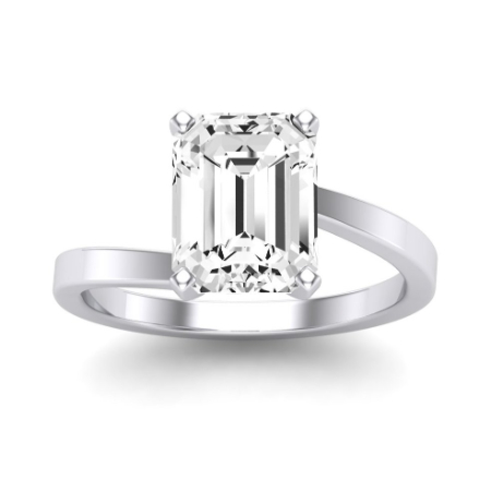 Emerald Diamond Engagement Ring (Clarity Enhanced) Engagement Rings 1