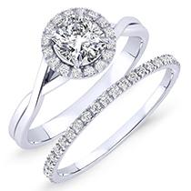 Larkspur Diamond Matching Band Only (engagement Ring Not Included) For Ring With Cushion Center