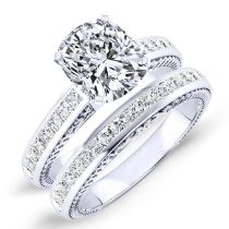 Peony Diamond Matching Band Only (engagement Ring Not Included) For Ring With Cushion Center