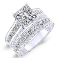 Edelweiss - Princess Diamond Bridal Set (Clarity Enhanced)