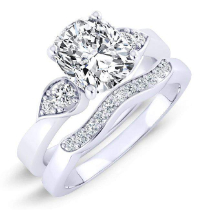 Hibiscus - Cushion Diamond Bridal Set (Clarity Enhanced)