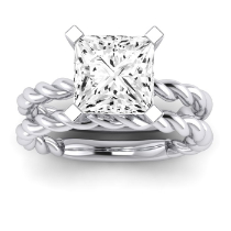 Balsam Diamond Matching Band Only (does Not Include Engagement Ring) For Ring With Princess Center