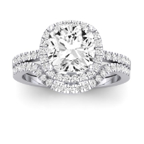 Bergenia Moissanite Matching Band Only (does Not Include Engagement Ring ) For Ring With Cushion Center
