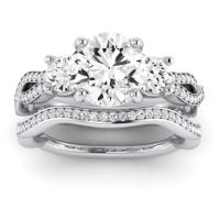 Bottlebrush Diamond Matching Band Only (does Not Include Engagement Ring) For Ring With Round Center