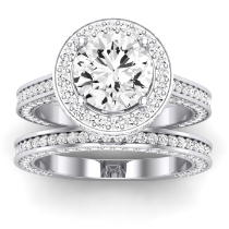 Buttercup Diamond Matching Band Only (does Not Include Engagement Ring)  For Ring With Round Center