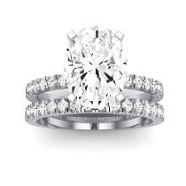 Dahlia Diamond Matching Band Only (engagement Ring Not Included) For Ring With Oval Center