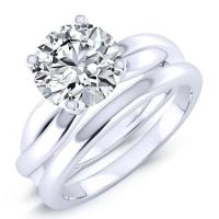 Baneberry - Round Diamond Bridal Set (Clarity Enhanced)