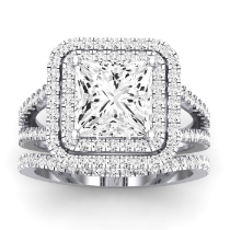 Flora Diamond Matching Band Only (engagement Ring Not Included) For Ring With Princess Center