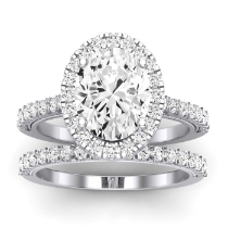 Florizel Moissanite Matching Band Only (does Not Include Engagement Ring) For Ring With Oval Center
