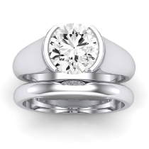 Jasmine Diamond Matching Band Only (does Not Include Engagement Ring) For Ring With Round Center