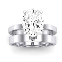 Lantana Moissanite Matching Band Only (engagement Ring Not Included) For Ring With Oval Center