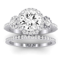Lunaria Diamond Matching Band Only (does Not Include Engagement Ring) For Ring With Round Center
