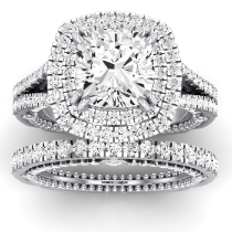 Lupin Diamond Matching Band Only (does Not Include Engagement Ring)  For Ring With Cushion Center