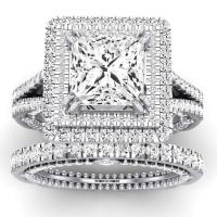 Lupin Moissanite Matching Band Only (does Not Include Engagement Ring)  For Ring With Princess Center