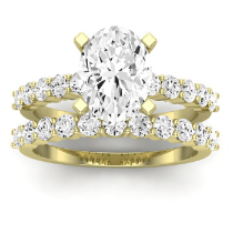 Magnolia Moissanite Matching Band Only (does Not Include Engagement Ring) For Ring With Cushion Center